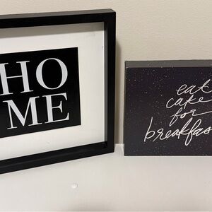 Hobby Lobby Black and White Wall Art Set